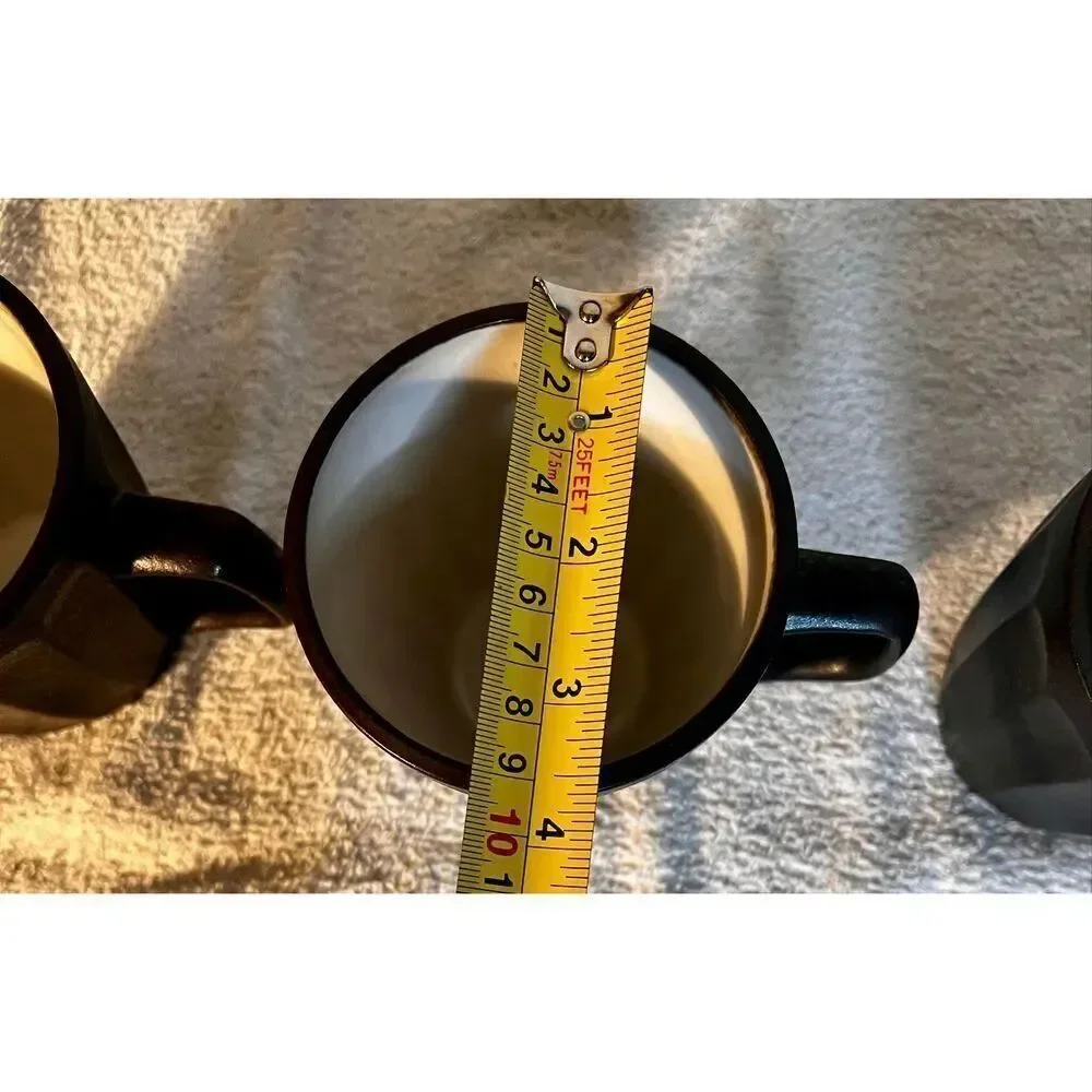 Set of 3 Sango Replacement Mugs Contrast Charcoal 4705